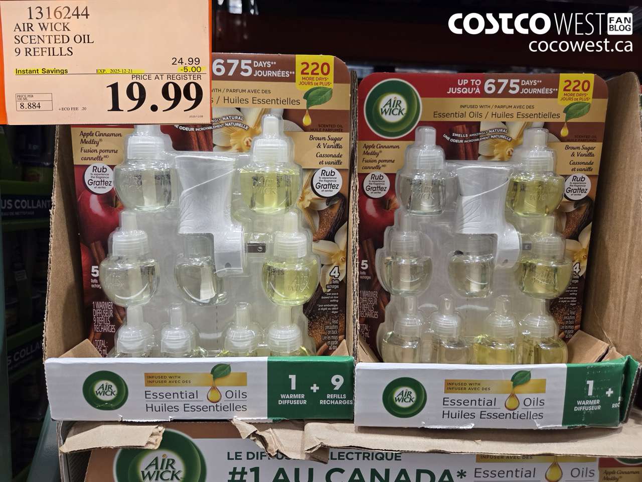 1316244 AIR WICK SCENTED OIL 9 REFILLS ($5.00 INSTANT SAVINGS EXPIRES ON 2025-12-21) $19.99