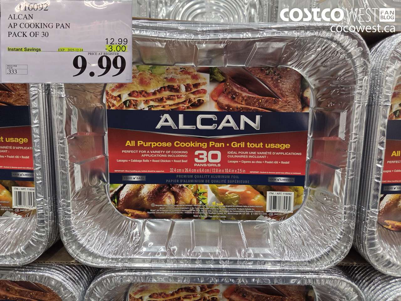 116092 ALCAN ALL PURPOSE COOKING PAN pack of 30 ($3.00 INSTANT SAVINGS EXPIRES ON 2025-12-14) $9.99