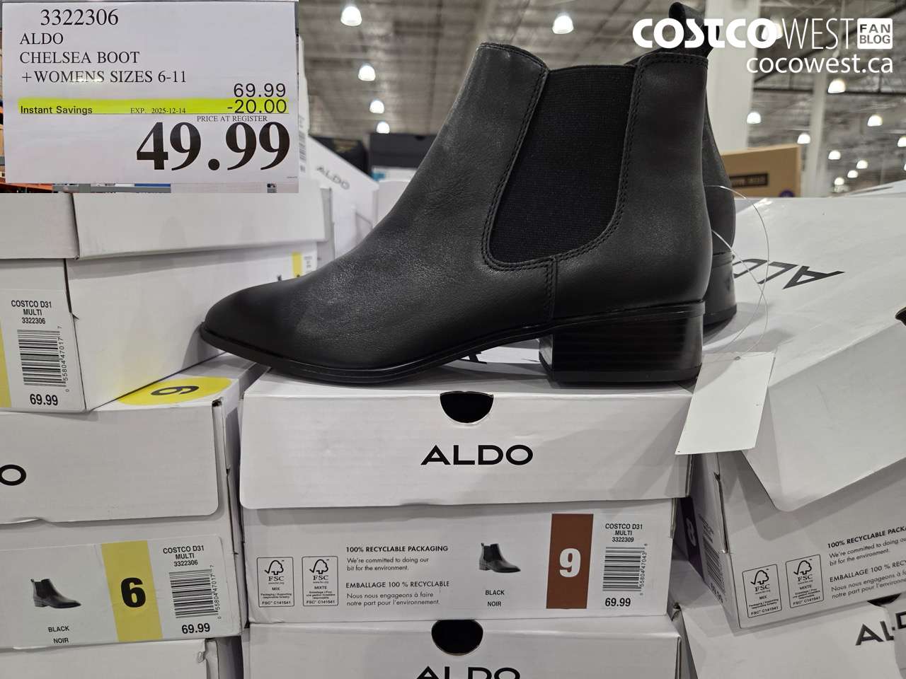 3322306 ALDO CHELSEA BOOT WOMENS SIZES 6-11 ($20.00 INSTANT SAVINGS EXPIRES ON 2025-12-14) $49.99