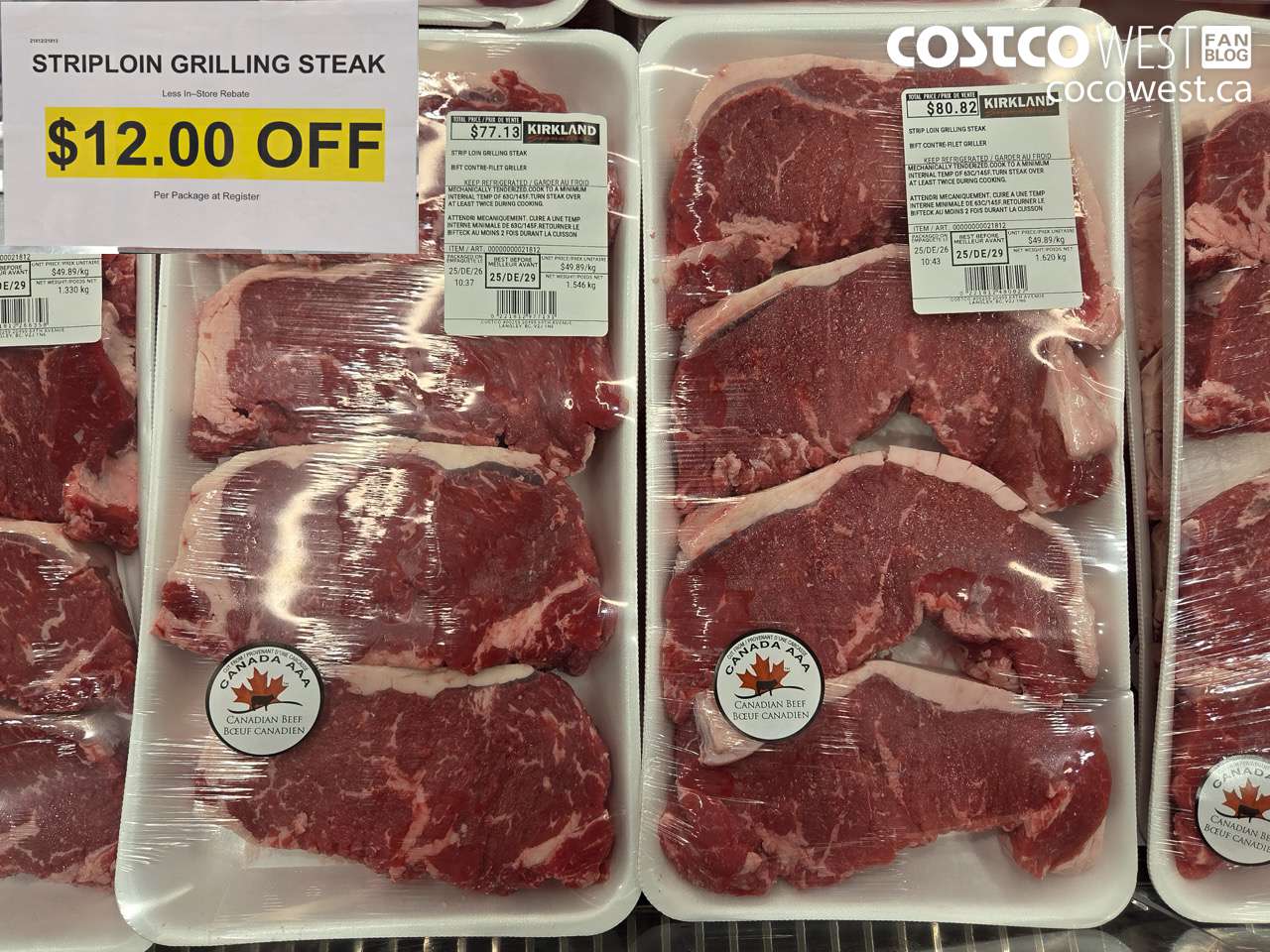 21812 (ALSO 21813) STRIP LOIN GRILLING STEAK ($12.00 INSTANT SAVINGS)