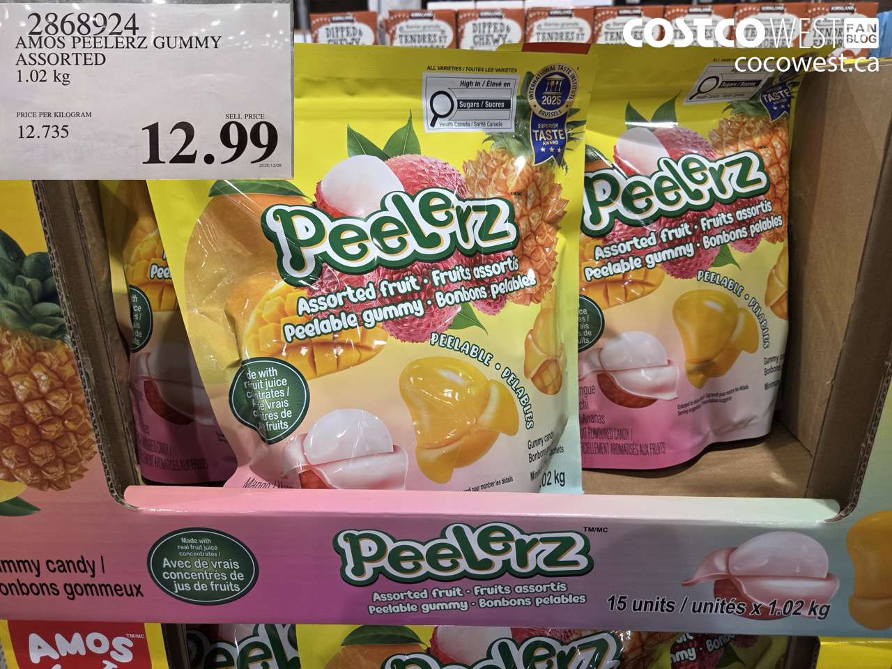 2868924 AMOS PEELERZ GUMMY ASSORTED 1.02KG $12.99