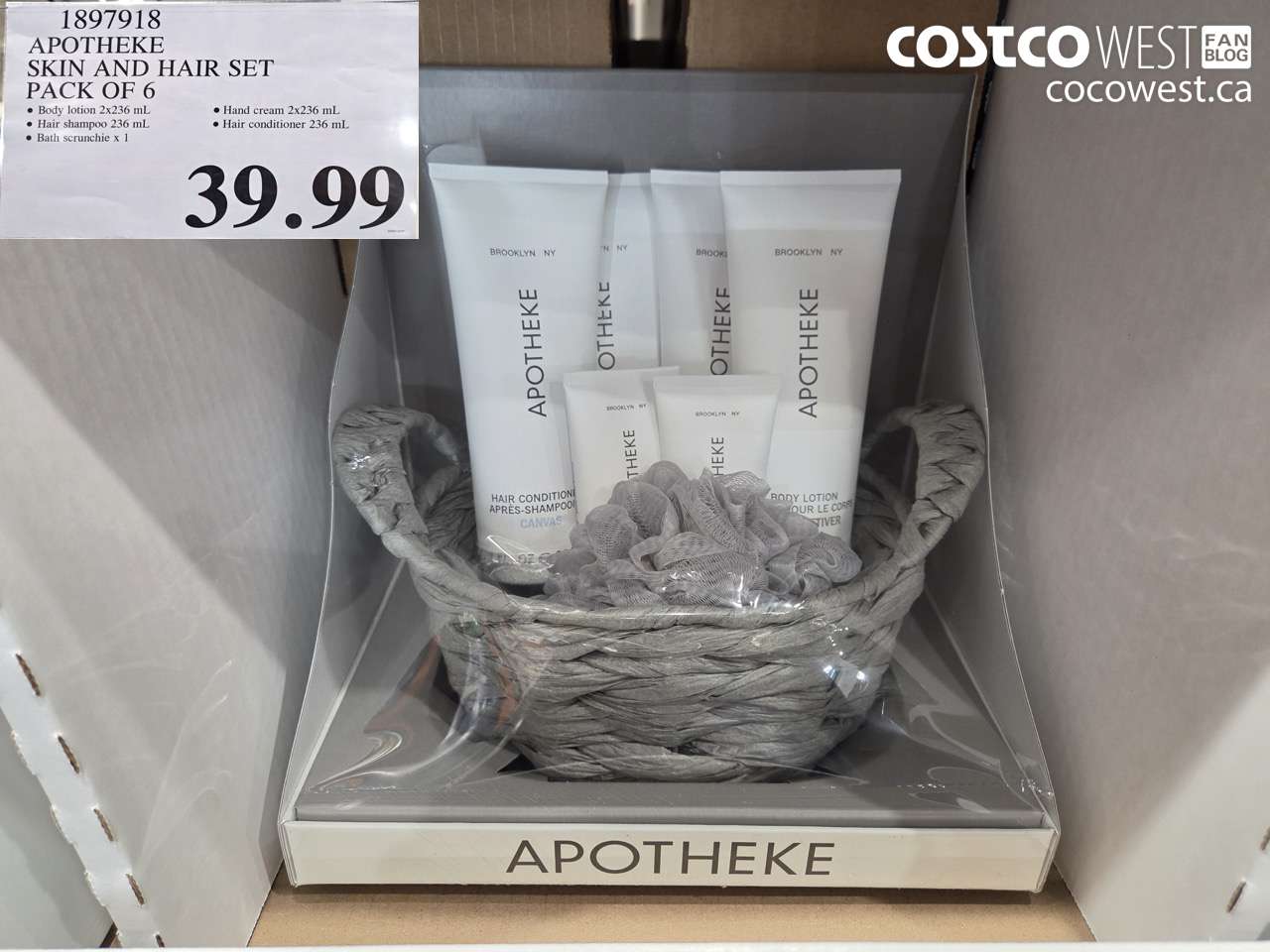 1897918 APOTHEKE SKIN AND HAIR SET PACK OF 6 $39.99