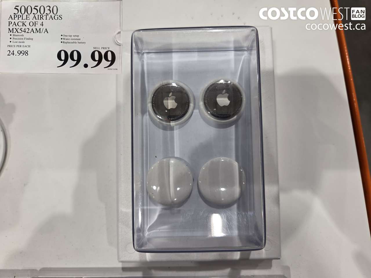 5005030 APPLE AIRTAGS PACK OF 4 MX542AM/A $99.99