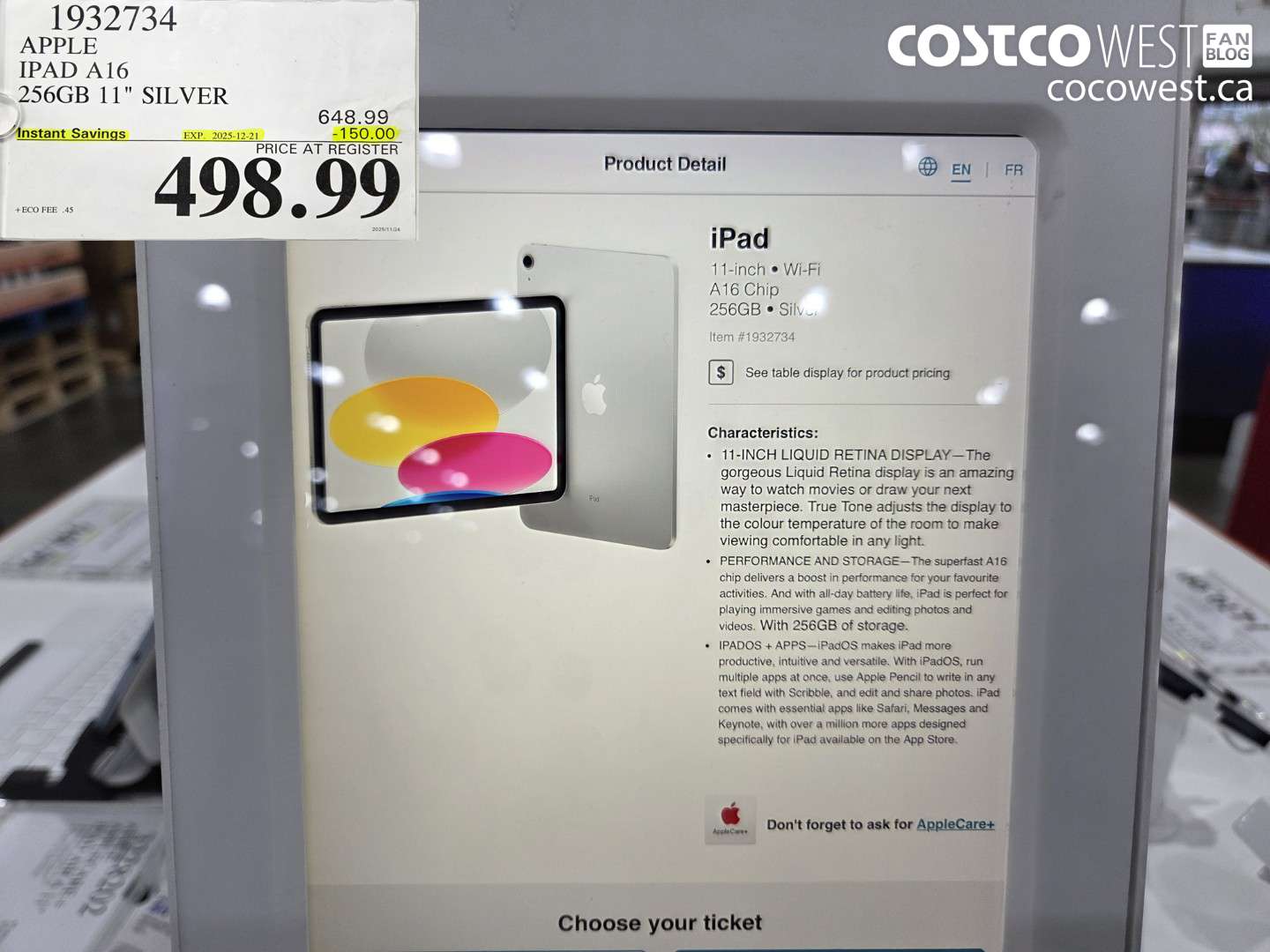 1932734 APPLE IPAD A16 256GB 11