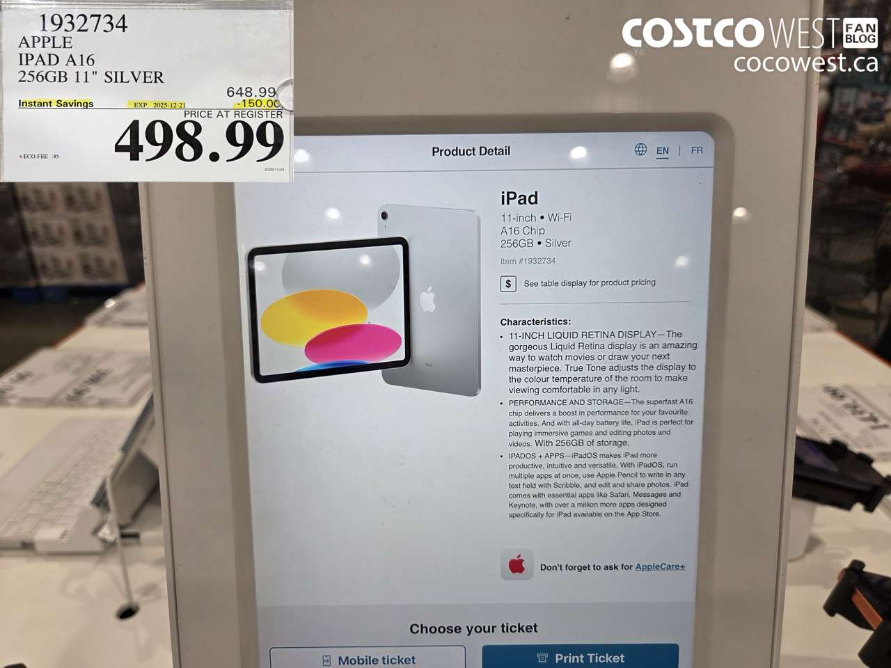 1932734 APPLE IPAD A16 256GB 11