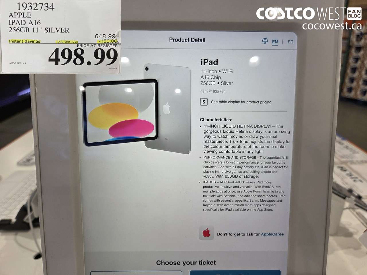 1932734 APPLE IPAD A16 256GB 11