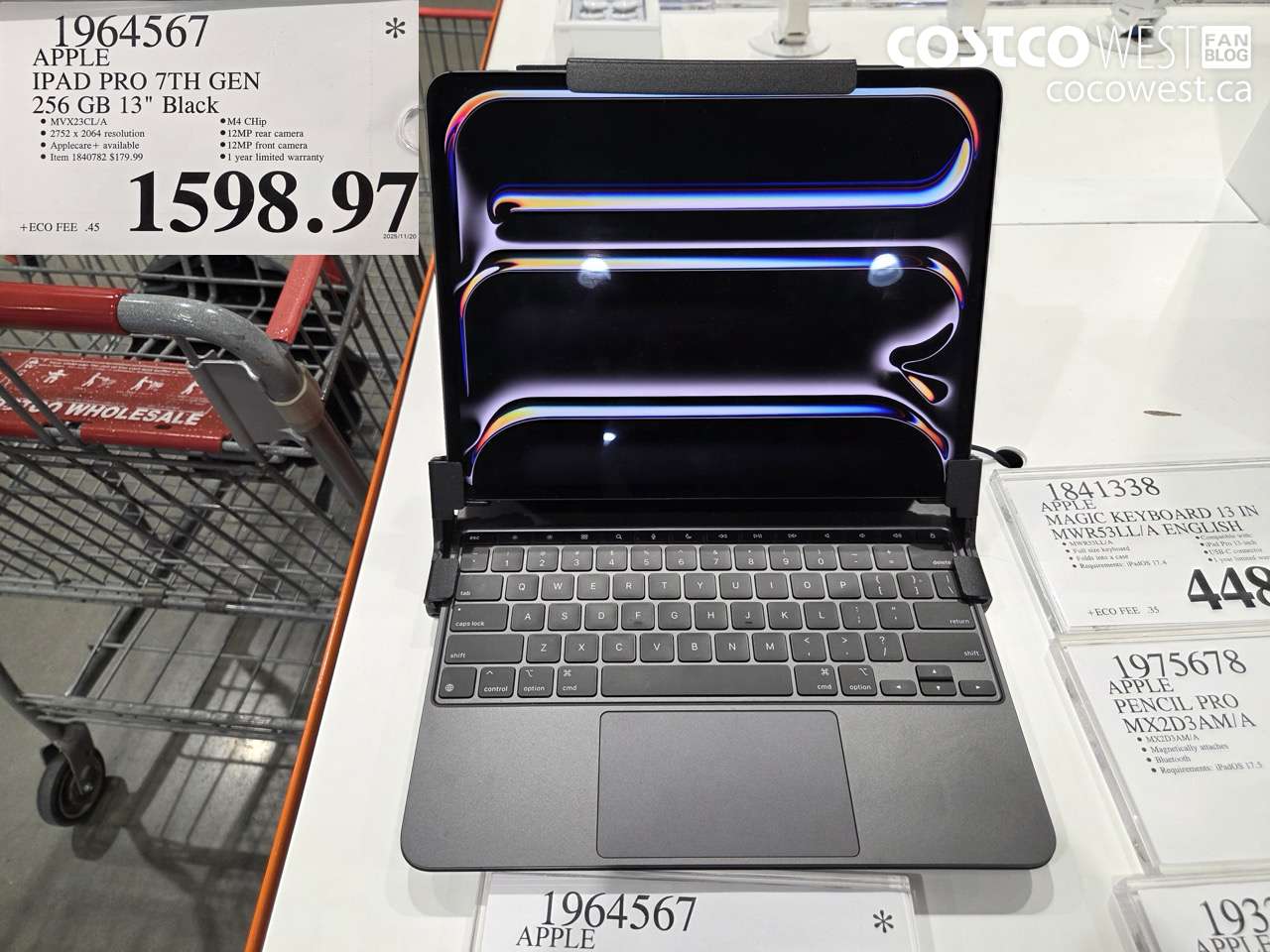 1964567 APPLE IPAD PRO 7TH GEN 256GB 13 IN BLACK $1598.97