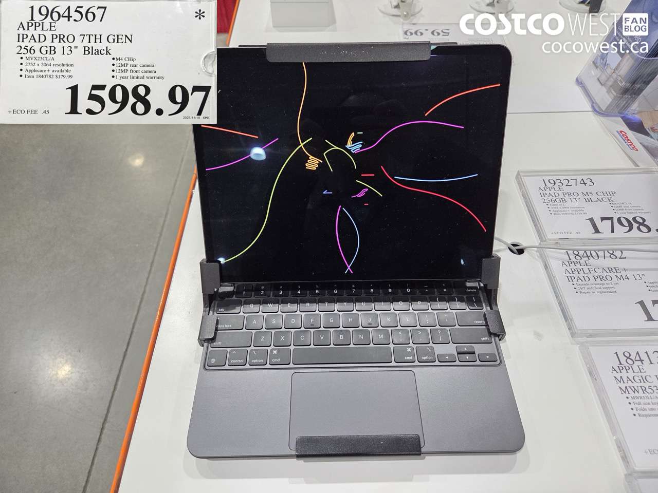 1964567 APPLE IPAD PRO 7TH GEN 256GB 13 IN BLACK $1598.97