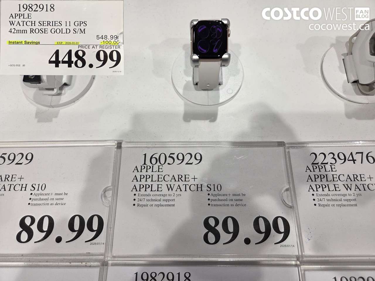 1982918 APPLE WATCH SERIES 11 GPS 42MM GOLD ROSE S/M ($100.00 INSTANT SAVINGS EXPIRES ON 2026-01-01) $448.99