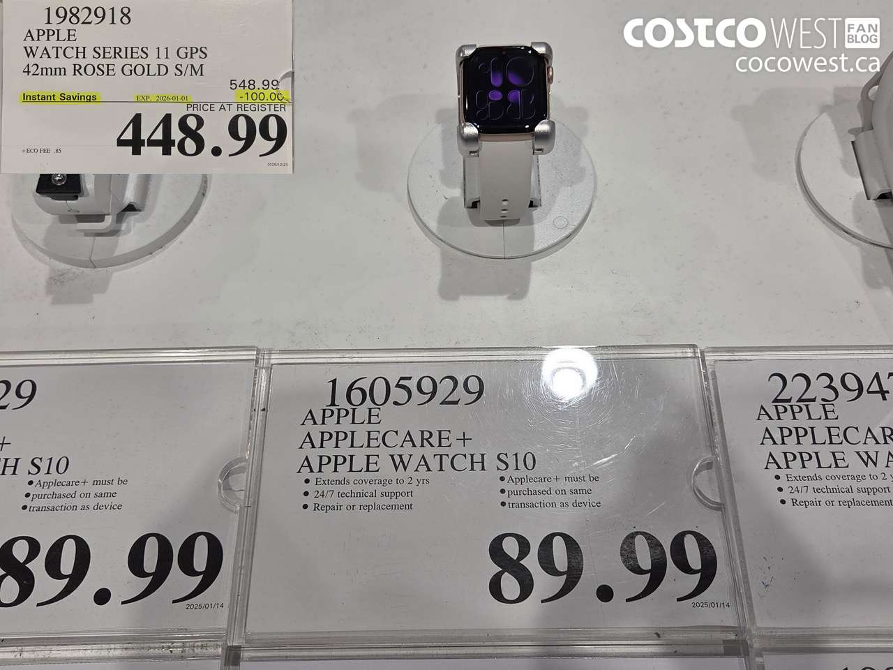 1982918 APPLE WATCH SERIES 11 GPS 42MM GOLD ROSE S/M ($100.00 INSTANT SAVINGS EXPIRES ON 2026-01-01) $448.99