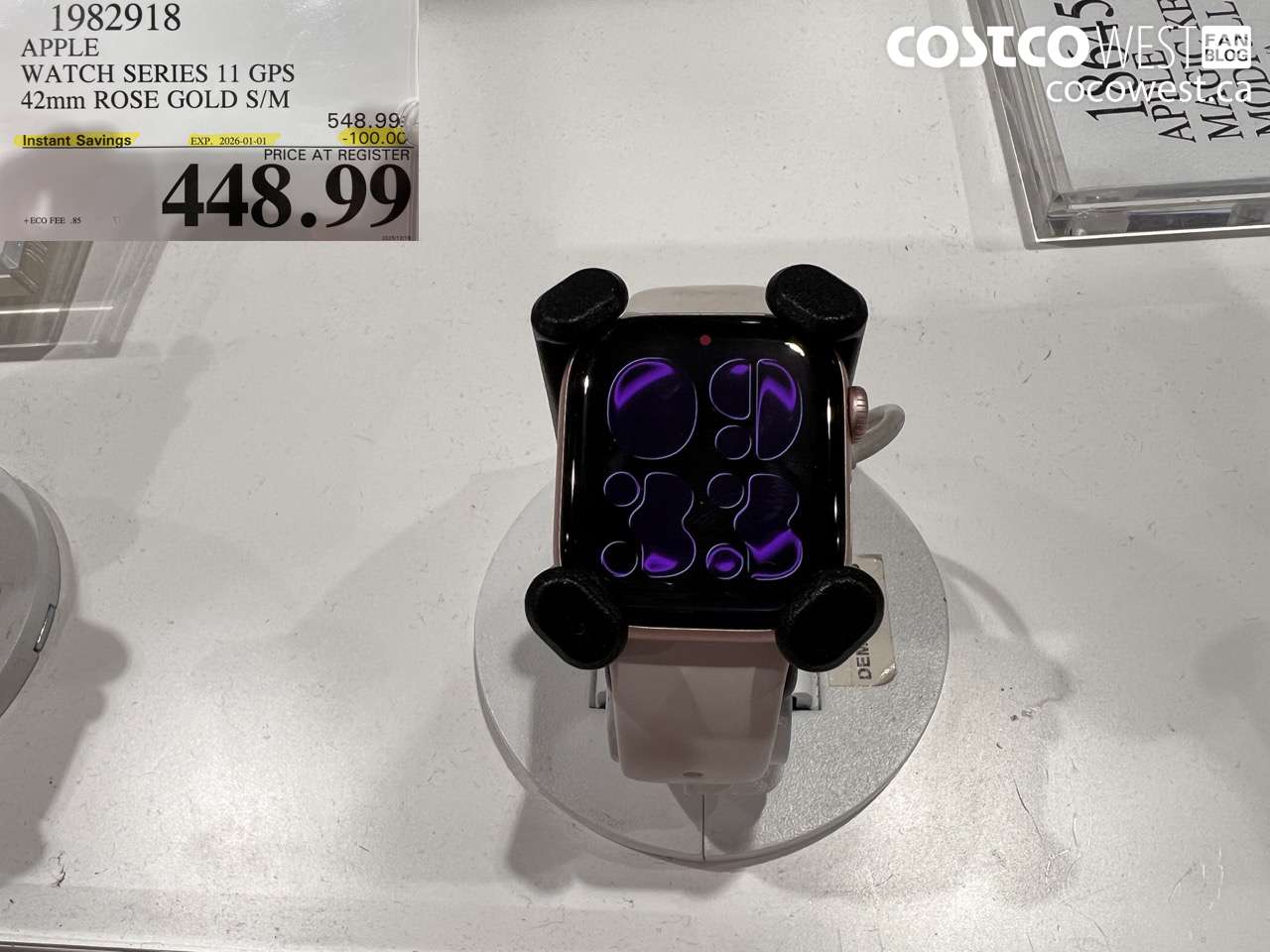 1982918 APPLE WATCH SERIES 11 GPS 42MM GOLD ROSE S/M ($100.00 INSTANT SAVINGS EXPIRES ON 2026-01-01) $448.99