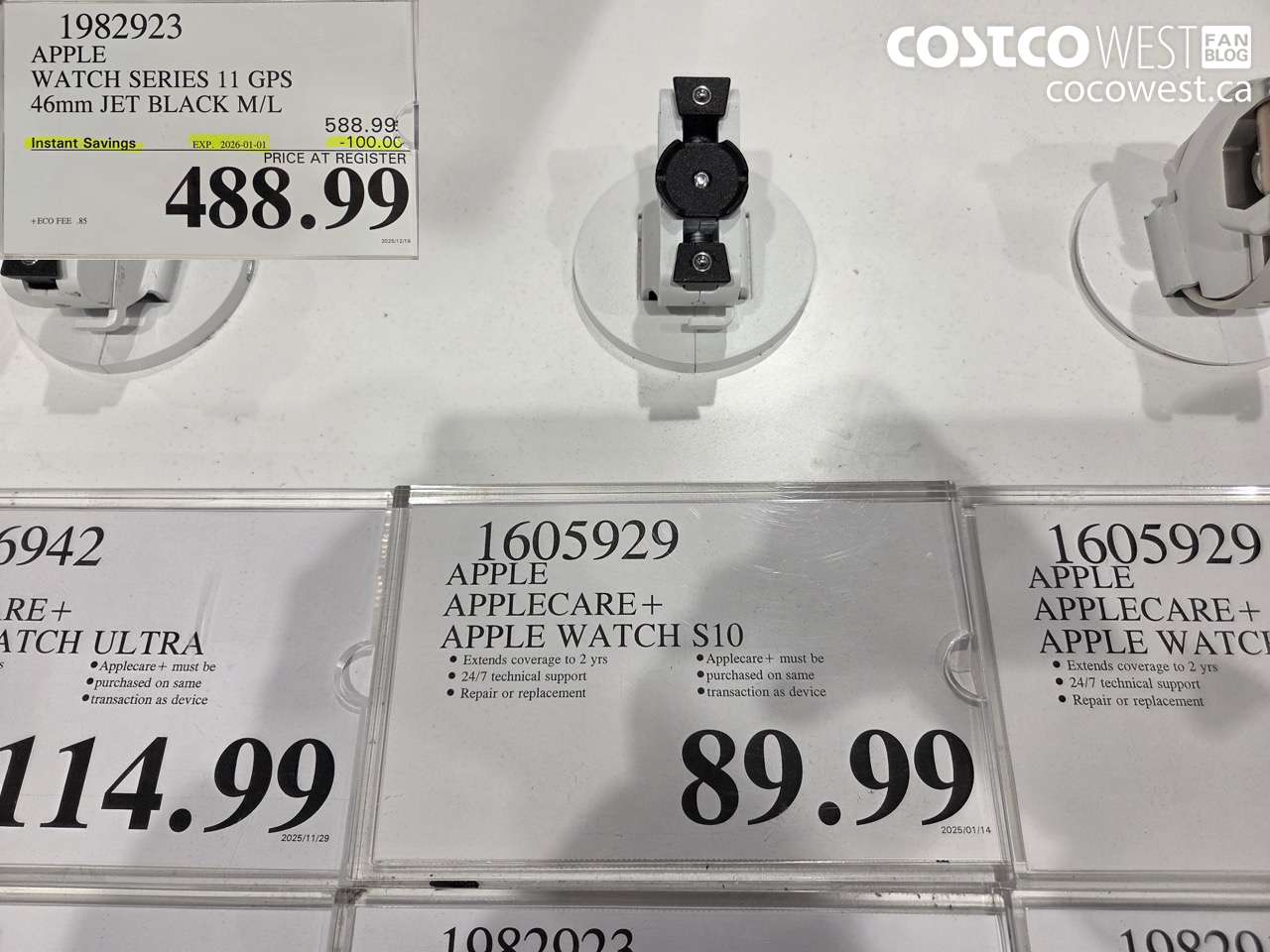 1982923 APPLE WATCH SERIES 11 GPS 44MM JET BLACK M/L ($100.00 INSTANT SAVINGS EXPIRES ON 2026-01-01) $488.99