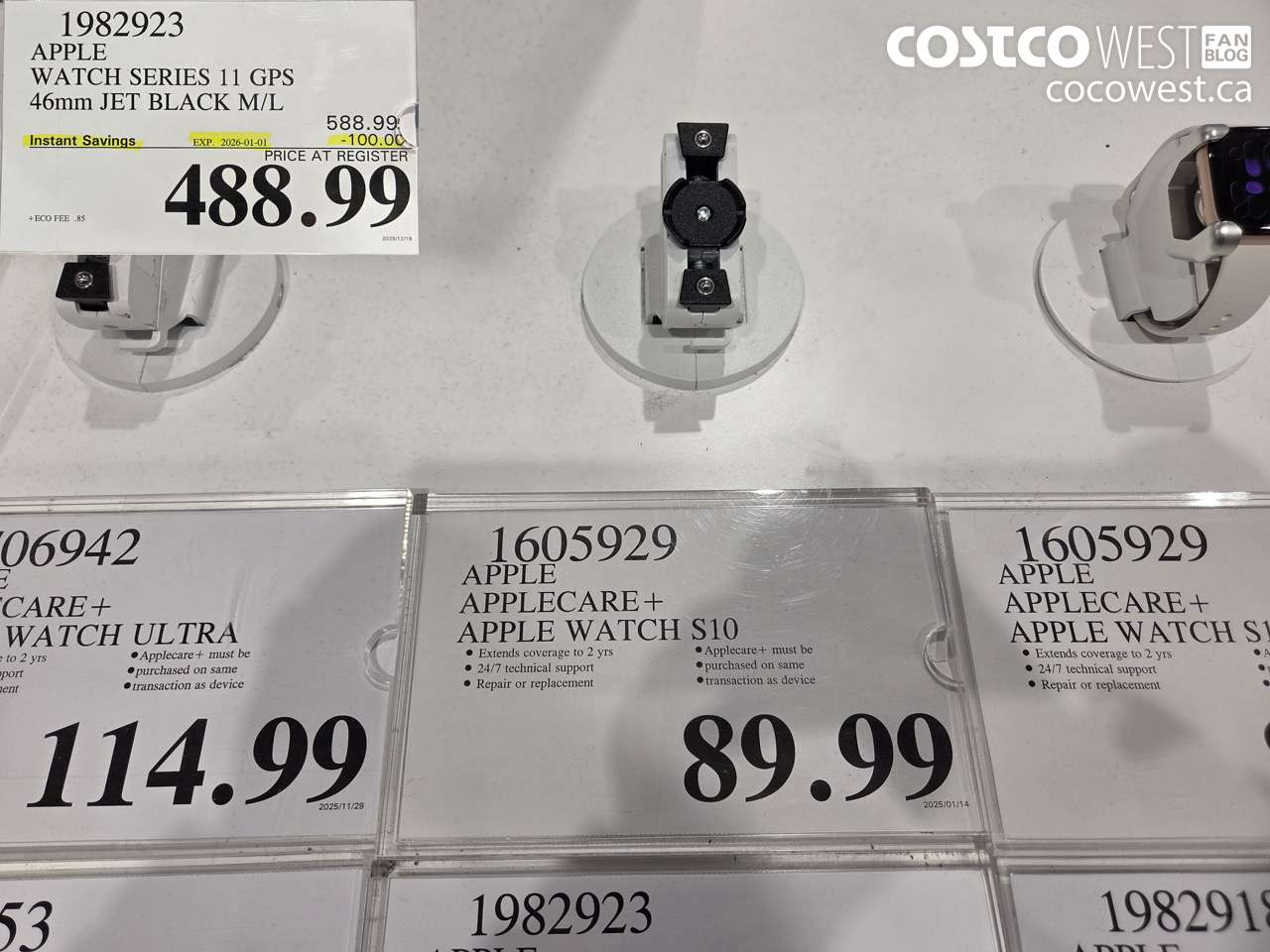 1982923 APPLE WATCH SERIES 11 GPS 44MM JET BLACK M/L ($100.00 INSTANT SAVINGS EXPIRES ON 2026-01-01) $488.99