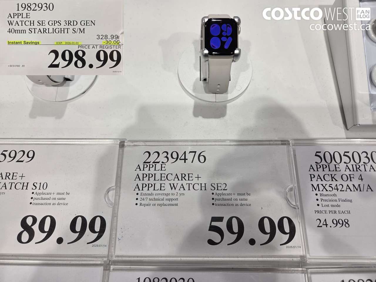 1982930 APPLE WATCH SE GPS 3RD GEN 40MM STARLIGHT S/M ($30.00 INSTANT SAVINGS EXPIRES ON 2026-01-01) $298.99