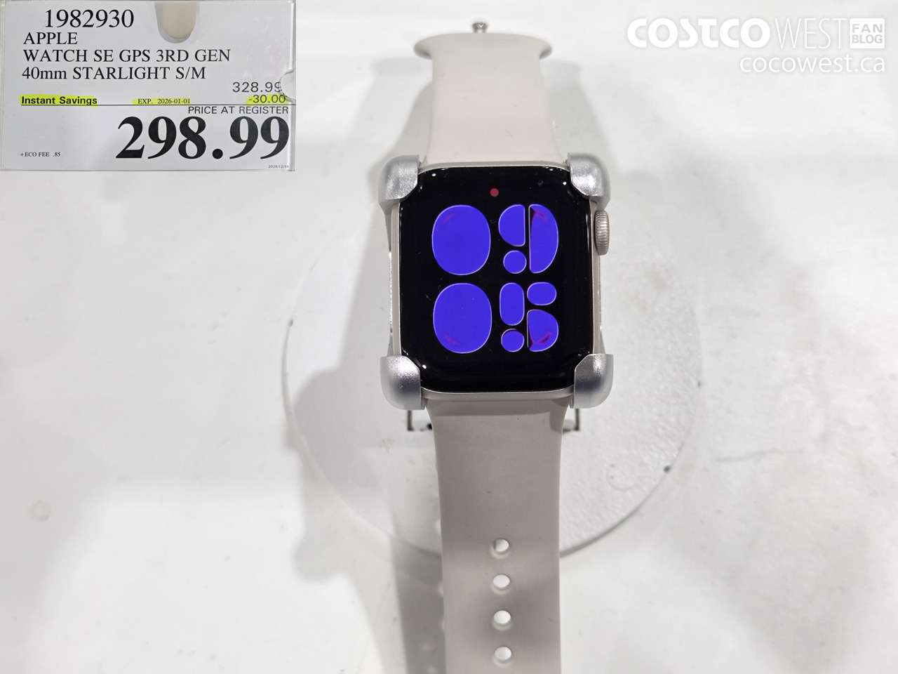 1982930 APPLE WATCH SE GPS 3RD GEN 40MM STARLIGHT S/M ($30.00 INSTANT SAVINGS EXPIRES ON 2026-01-01) $298.99