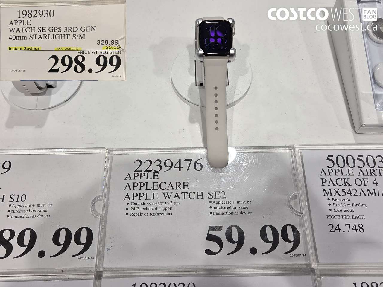 1982930 APPLE WATCH SE GPS 3RD GEN 40MM STARLIGHT S/M ($30.00 INSTANT SAVINGS EXPIRES ON 2026-01-01) $298.99