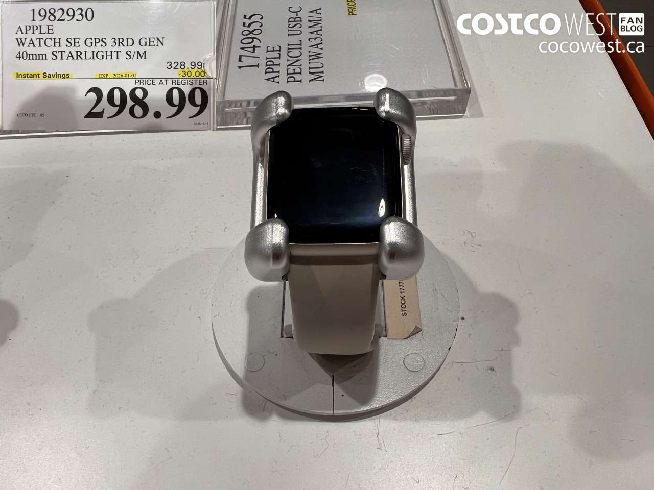 1982930 APPLE WATCH SE GPS 3RD GEN 40MM STARLIGHT S/M ($30.00 INSTANT SAVINGS EXPIRES ON 2026-01-01) $298.99