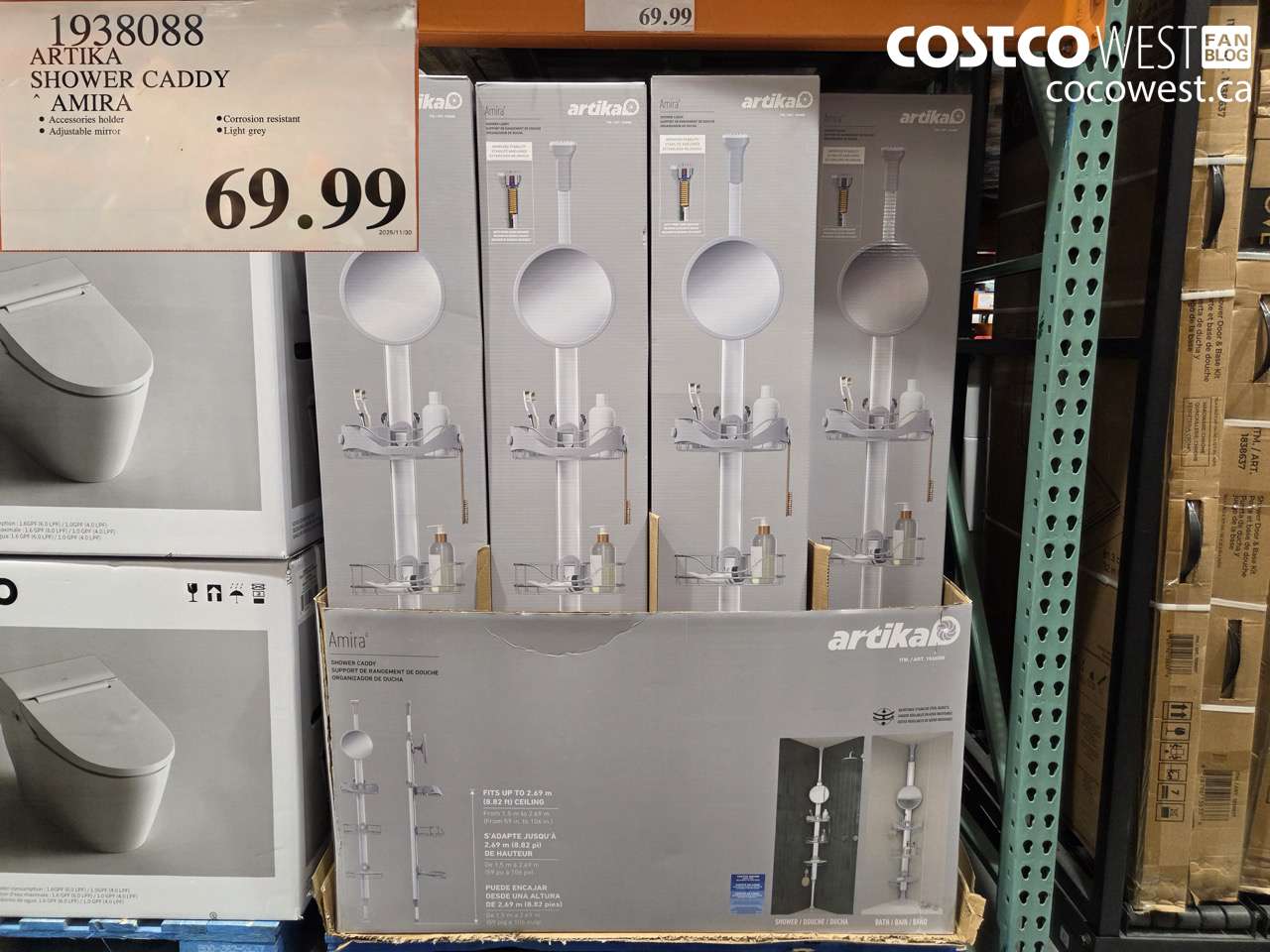 1938088 ARTIKA SHOWER CADDY AMIRA $69.99