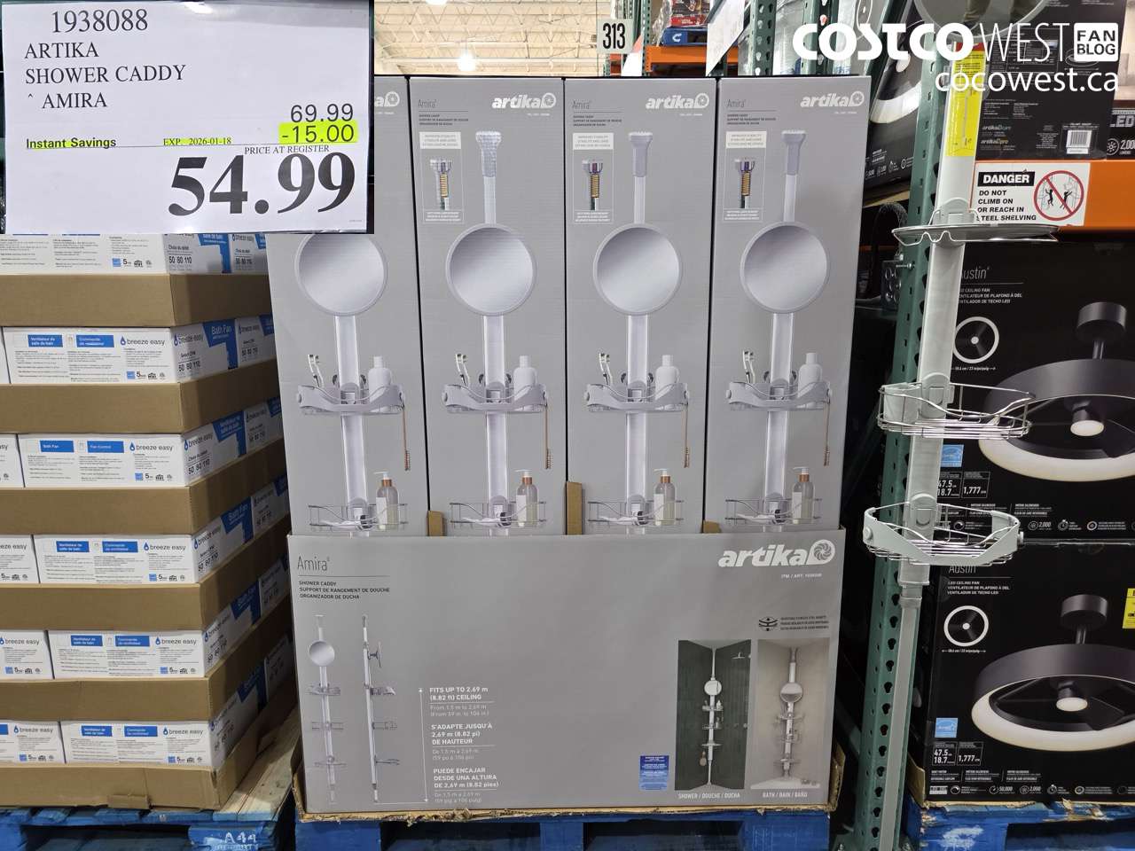1938088 ARTIKA SHOWER CADDY AMIRA ($15.00 INSTANT SAVINGS EXPIRES ON 2026-01-18) $54.99