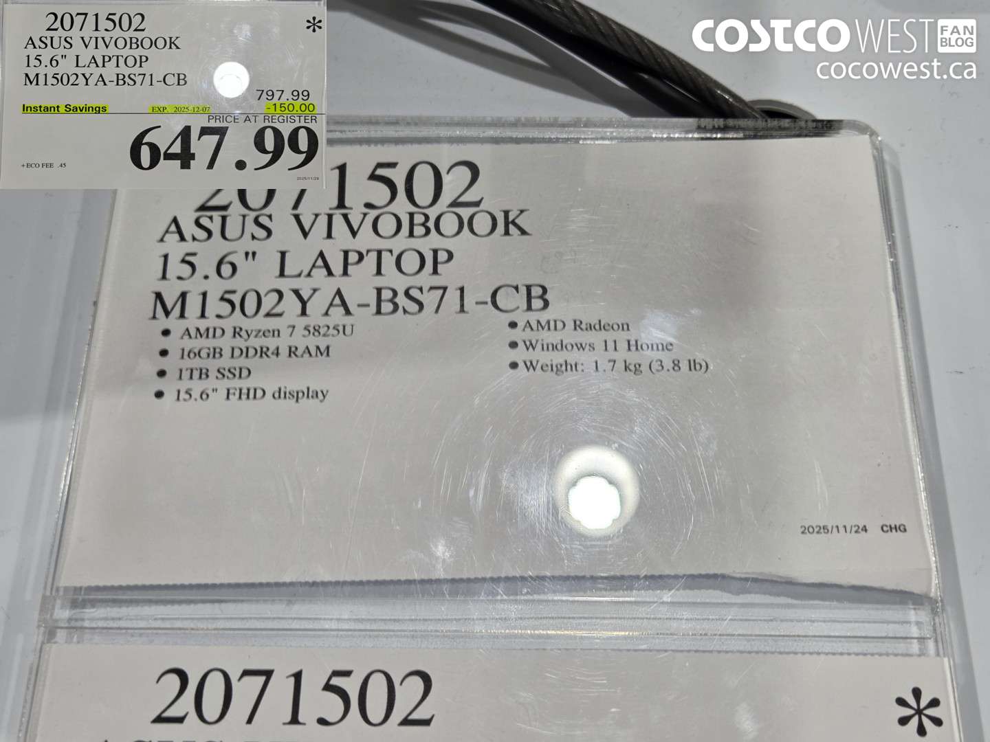 2071502 ASUS VIVOBOOK 15.6