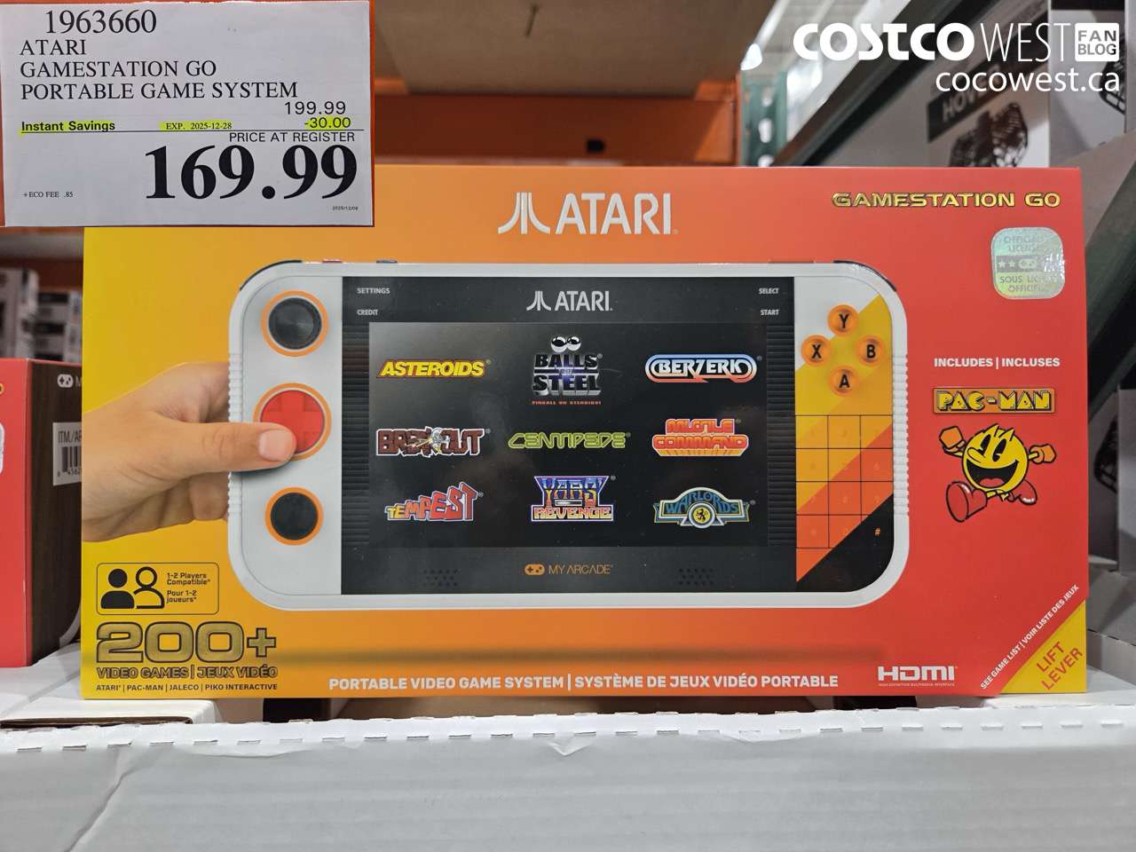 1963660 ATARI GAMESTATION GO PORTABLE GAME SYSTEM ($30.00 INSTANT SAVINGS EXPIRES ON 2025-12-28) $169.99