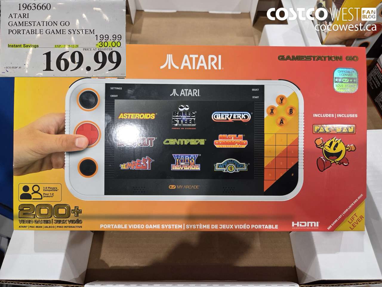 1963660 ATARI GAMESTATION GO PORTABLE GAME SYSTEM ($30.00 INSTANT SAVINGS EXPIRES ON 2025-12-28) $169.99