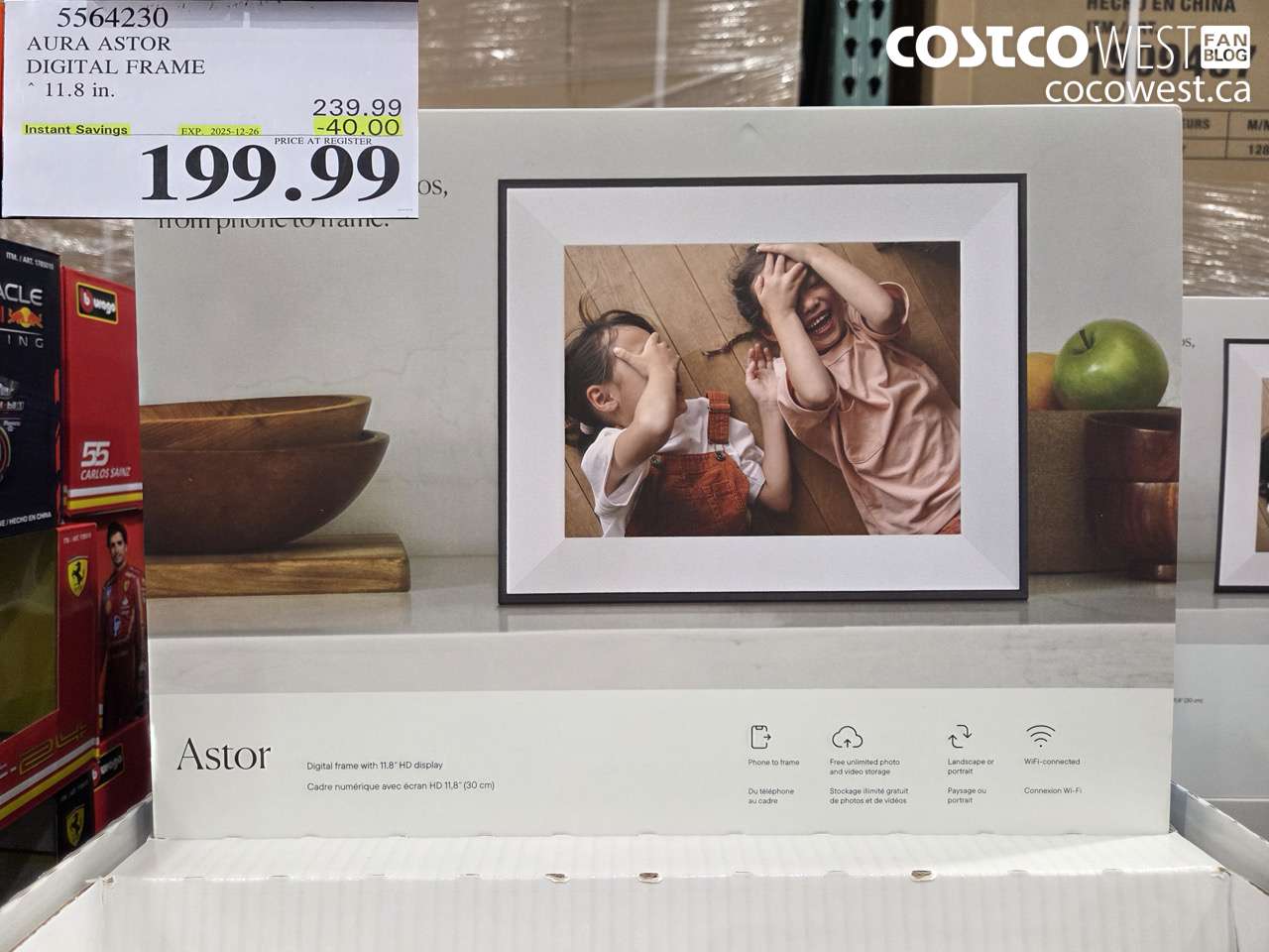 5564230 AURA ASTOR DIGITAL FRAME 11.8 IN ($40.00 INSTANT SAVINGS EXPIRES ON 2025-12-26) $199.99