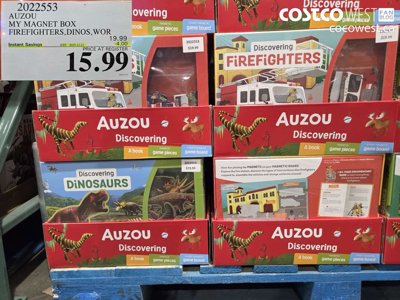 2022553 AUZOU MY MAGNET BOX FIREFIGHTERS, DINOS, WOR ($4.00 INSTANT SAVINGS EXPIRES ON 2025-12-21) $15.99