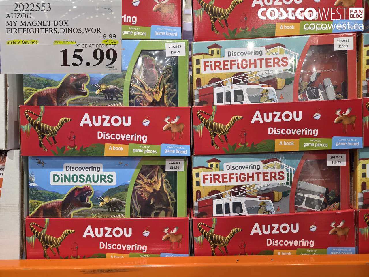 2022553 AUZOU MY MAGNET BOX FIREFIGHTERS, DINOS, WOR ($4.00 INSTANT SAVINGS EXPIRES ON 2025-12-21) $15.99