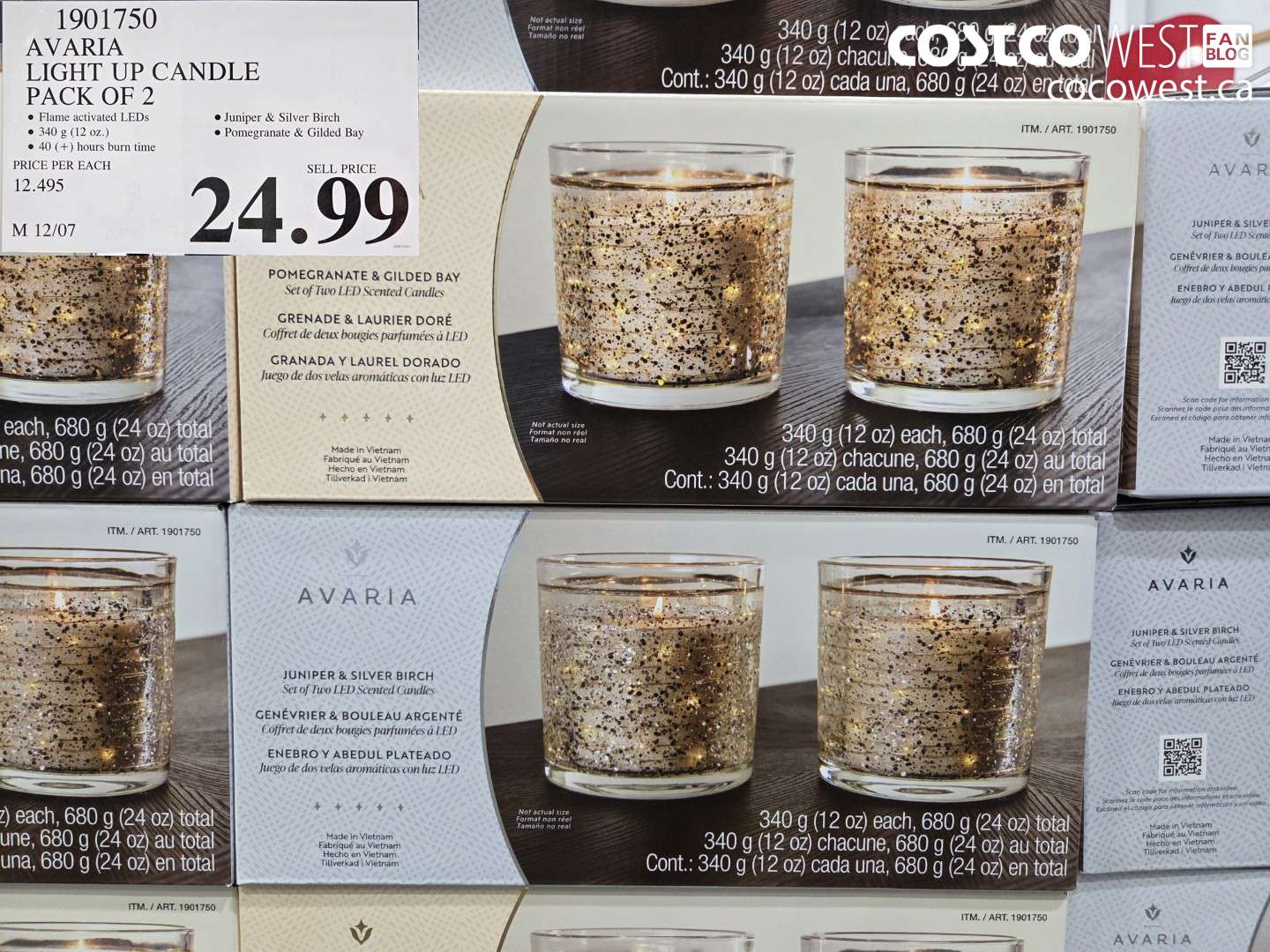 1901750 AVARIA LIGHT UP CANDLE PACK OF 2 $24.99