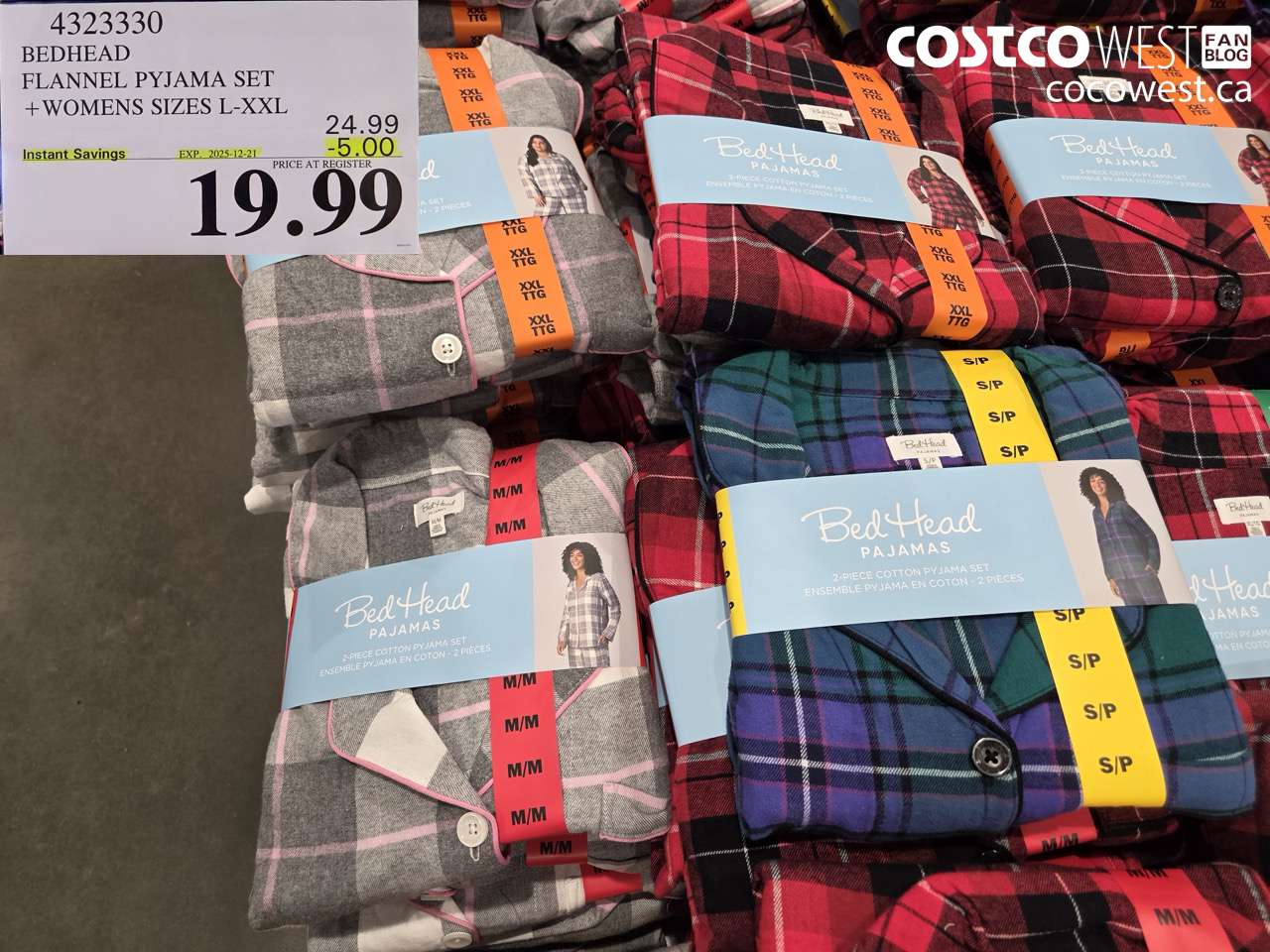 4323330 BEDHEAD FLANNEL PYJAMA SET LADIES SIZES L-XXL ($5.00 INSTANT SAVINGS EXPIRES ON 2025-12-21) $19.99