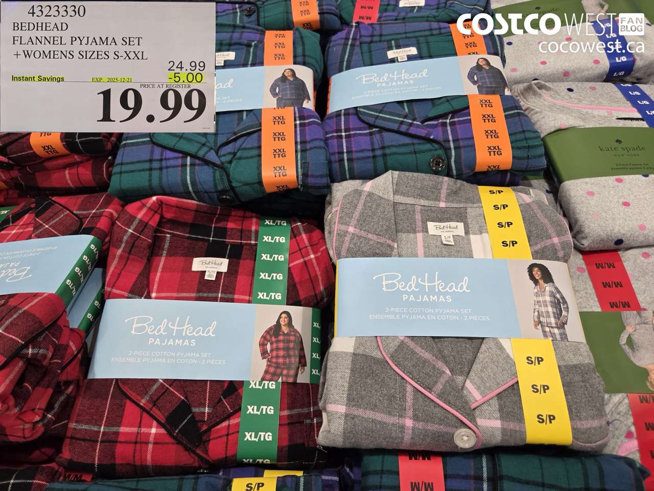 4323330 BEDHEAD FLANNEL PYJAMA SET LADIES SIZES S-XXL ($5.00 INSTANT SAVINGS EXPIRES ON 2025-12-21) $19.99