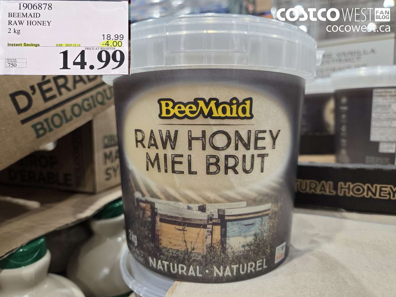 1906878 BEEMAID RAW HONEY 2KG ($4.00 INSTANT SAVINGS EXPIRES ON 2025-12-14) $14.99