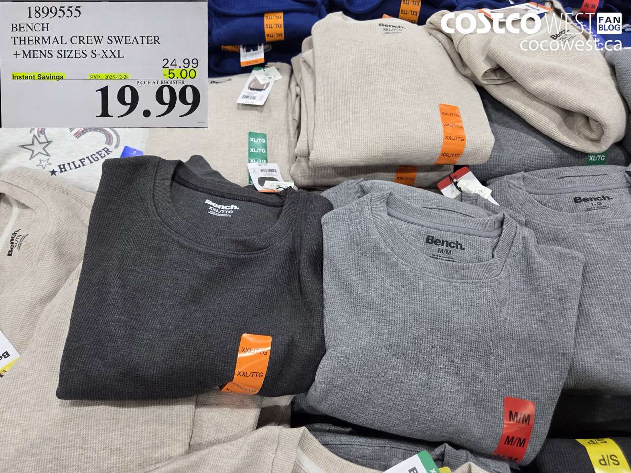 1899555 BENCH THERMAL CREW SWEATER MENS SIZES S-XXL ($5.00 INSTANT SAVINGS EXPIRES ON 2025-12-28) $19.99