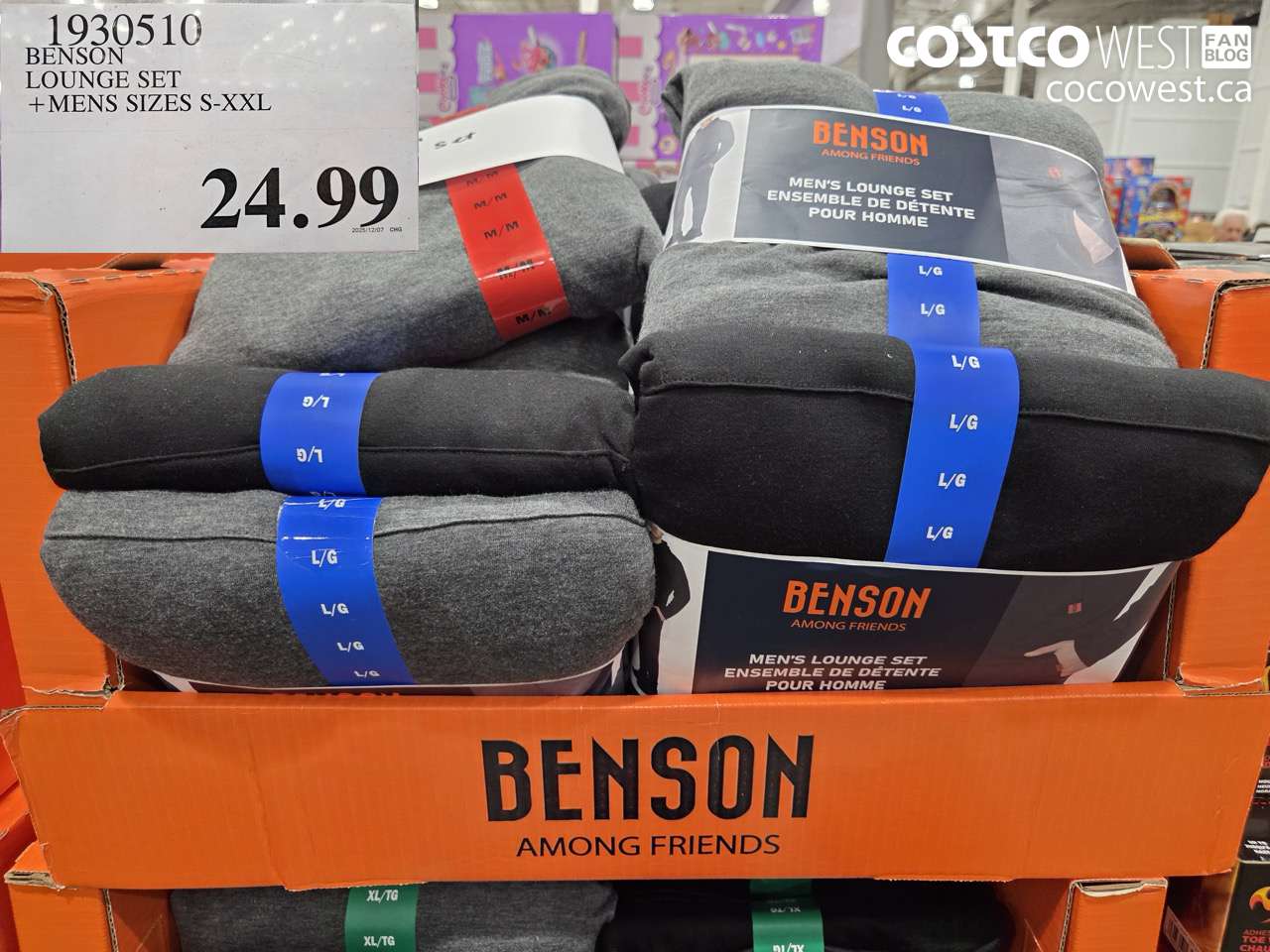 1930510 BENSON LOUNGE SET MENS SIZES S-XXL $24.99