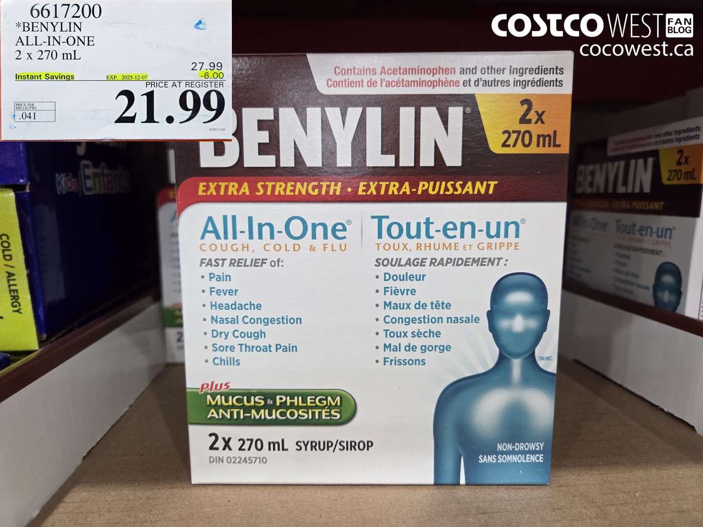 6617200 BENYLIN ALL-IN-ONE 2 X 270 ML ($6.00 INSTANT SAVINGS EXPIRES ON 2025-12-07) $21.99