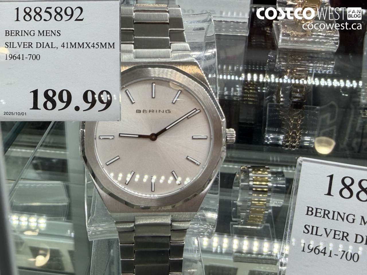 1885892 BERING MENS SILVER DIAL, 41MMX45MM 19641-700 $189.99