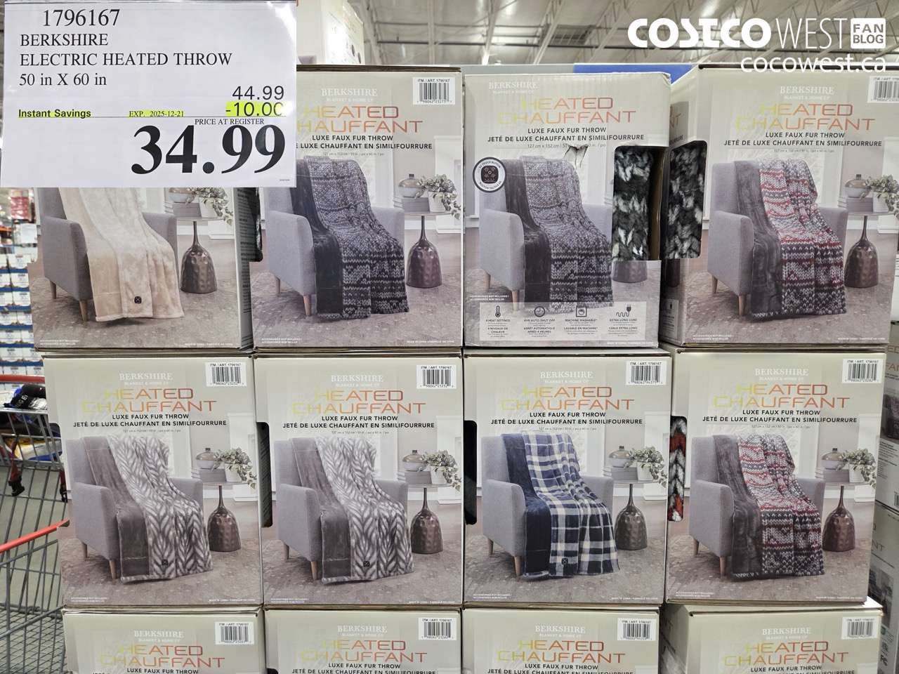 1796167 BERKSHIRE ELECTRIC HEATED THROW 50IN X 60IN ($10.00 INSTANT SAVINGS EXPIRES ON 2025-12-21) $34.99