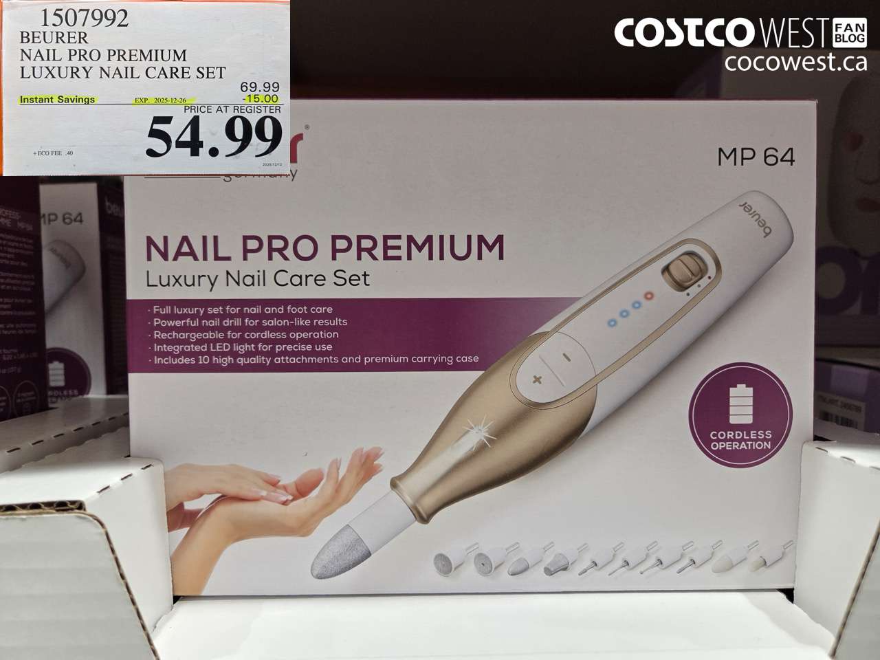 1507992 BEURER NAIL PRO PREMIUM LUXURY NAIL CARE SET ($15.00 INSTANT SAVINGS EXPIRES ON 2025-12-26) $54.99