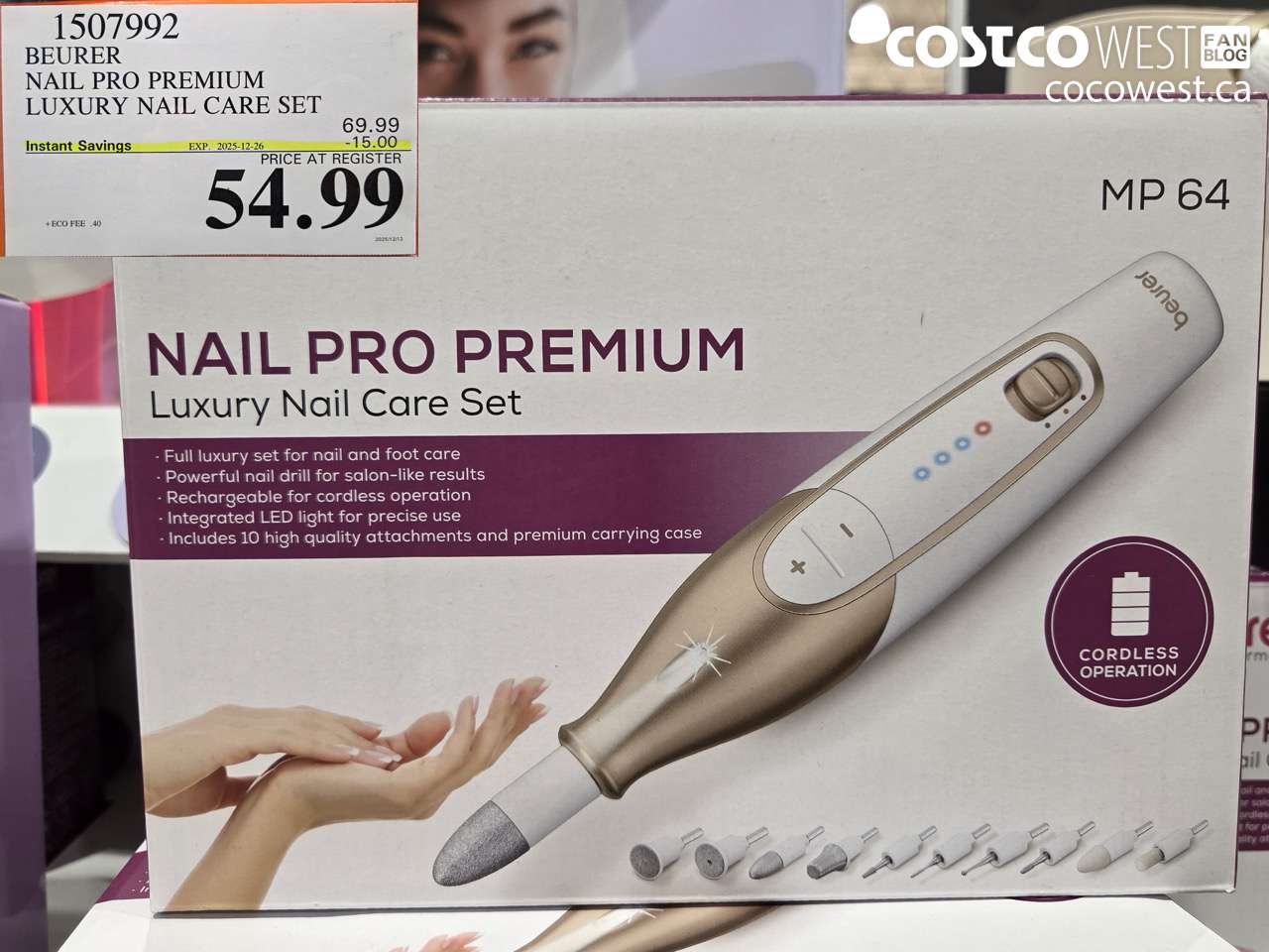 1507992 BEURER NAIL PRO PREMIUM LUXURY NAIL CARE SET ($15.00 INSTANT SAVINGS EXPIRES ON 2025-12-26) $54.99