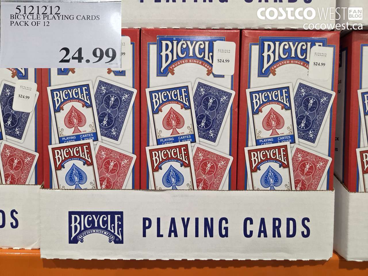 5121212 BICYCLE PLAYING CARDS PACK OF 12 $24.99