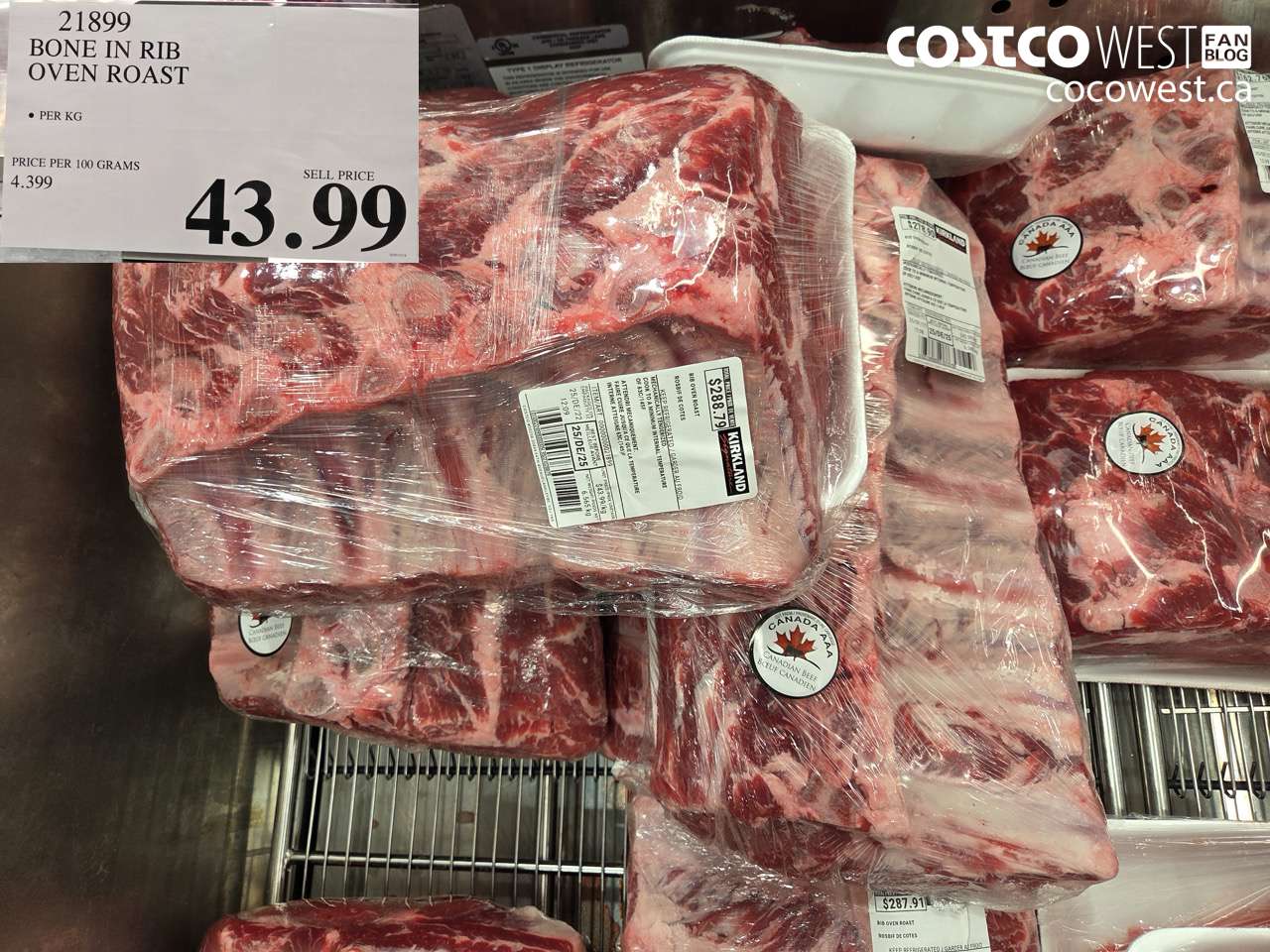 21899 BONE IN RIB OVEN ROAST $43.99