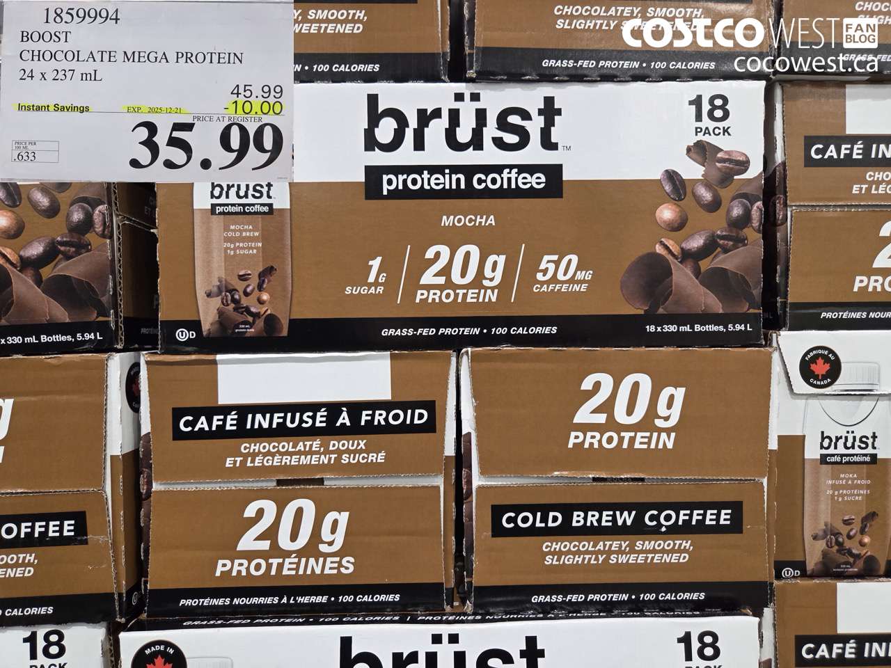 1859994 BOOST MEGA PROTEIN CHOCOLATE 24 X 237ML ($10.00 INSTANT SAVINGS EXPIRES ON 2025-12-21) $35.99