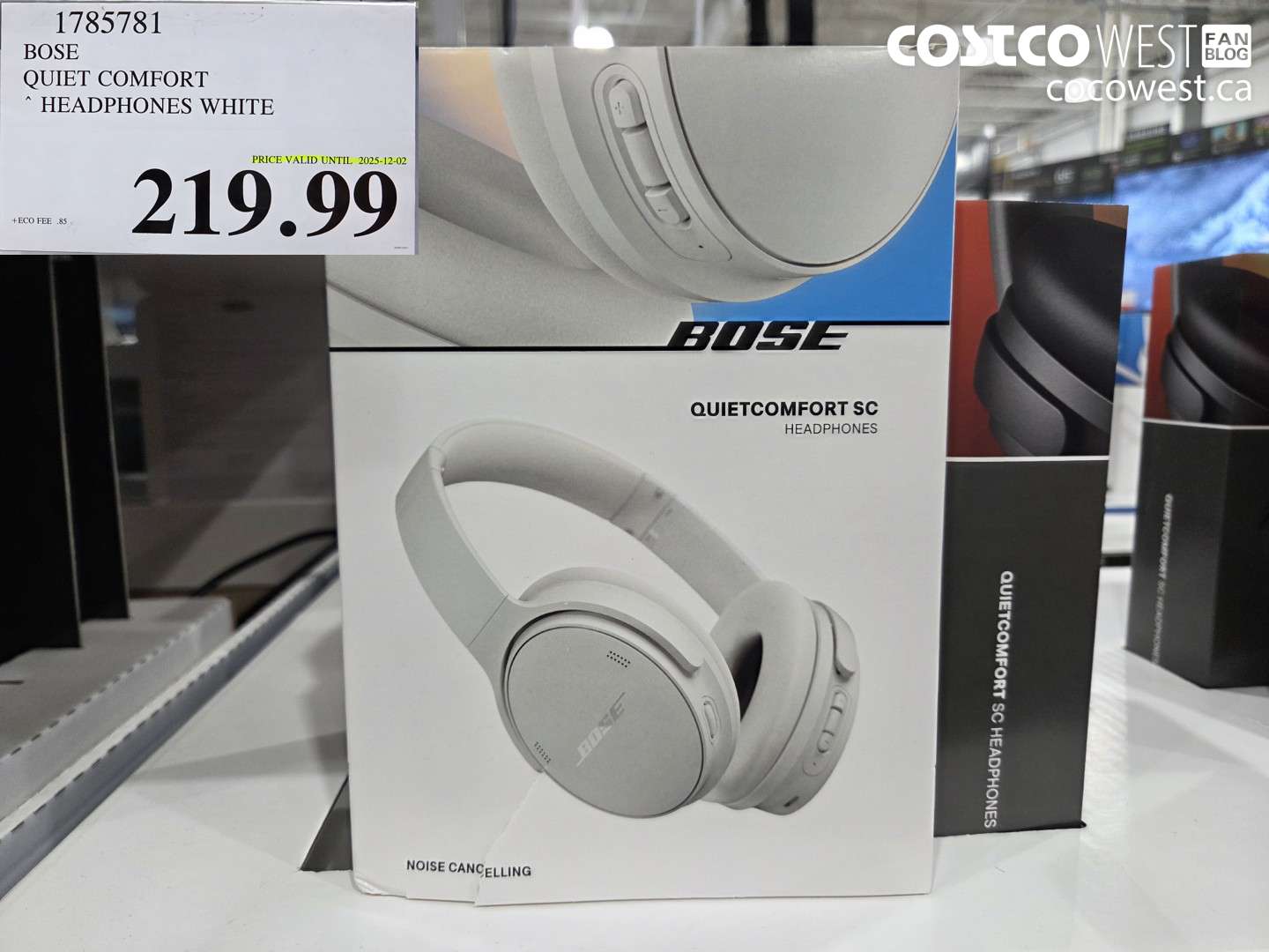 1785781 BOSE QUIET COMFORT HEADPHONES WHITE ($210.00 INSTANT SAVINGS EXPIRES ON 2025-12-02) $219.99