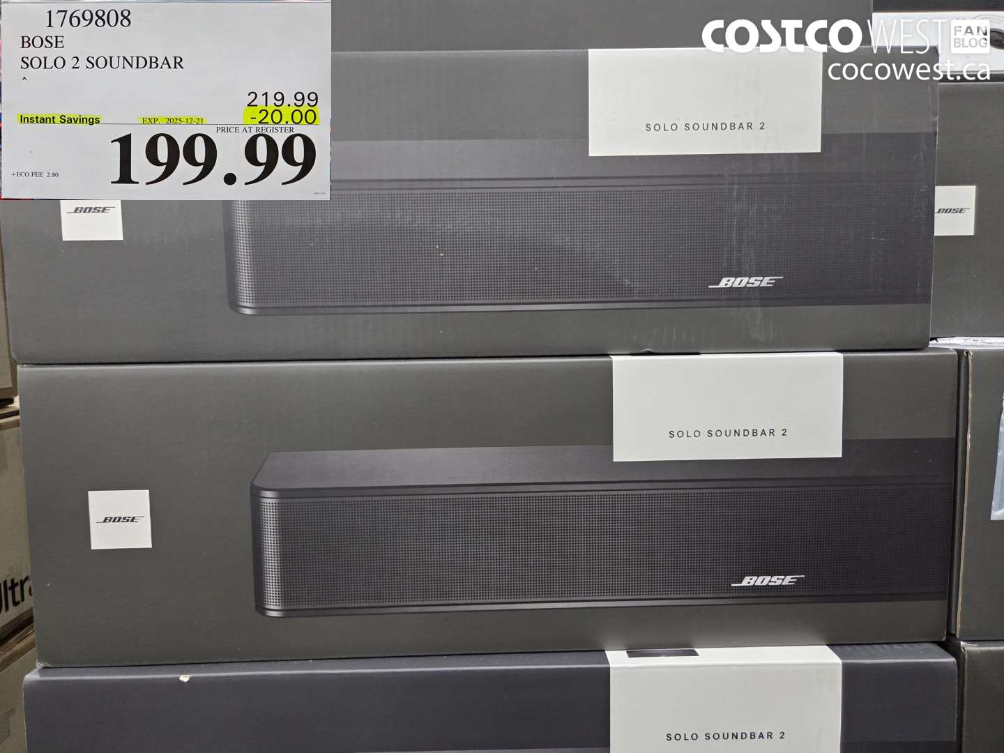 1769808 BOSE SOLO 2 SOUNDBAR ($20.00 INSTANT SAVINGS EXPIRES ON 2025-12-21) $199.99