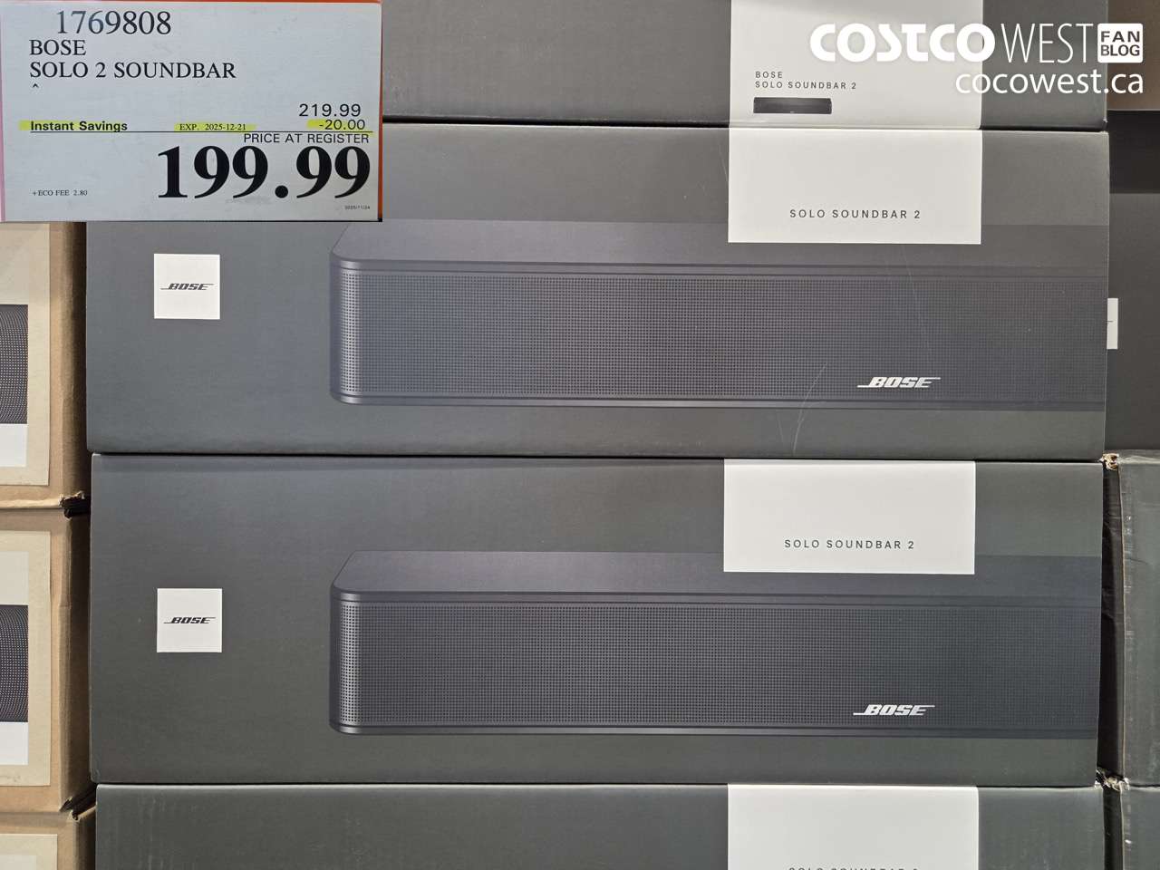 1769808 BOSE SOLO 2 SOUNDBAR ($20.00 INSTANT SAVINGS EXPIRES ON 2025-12-21) $199.99