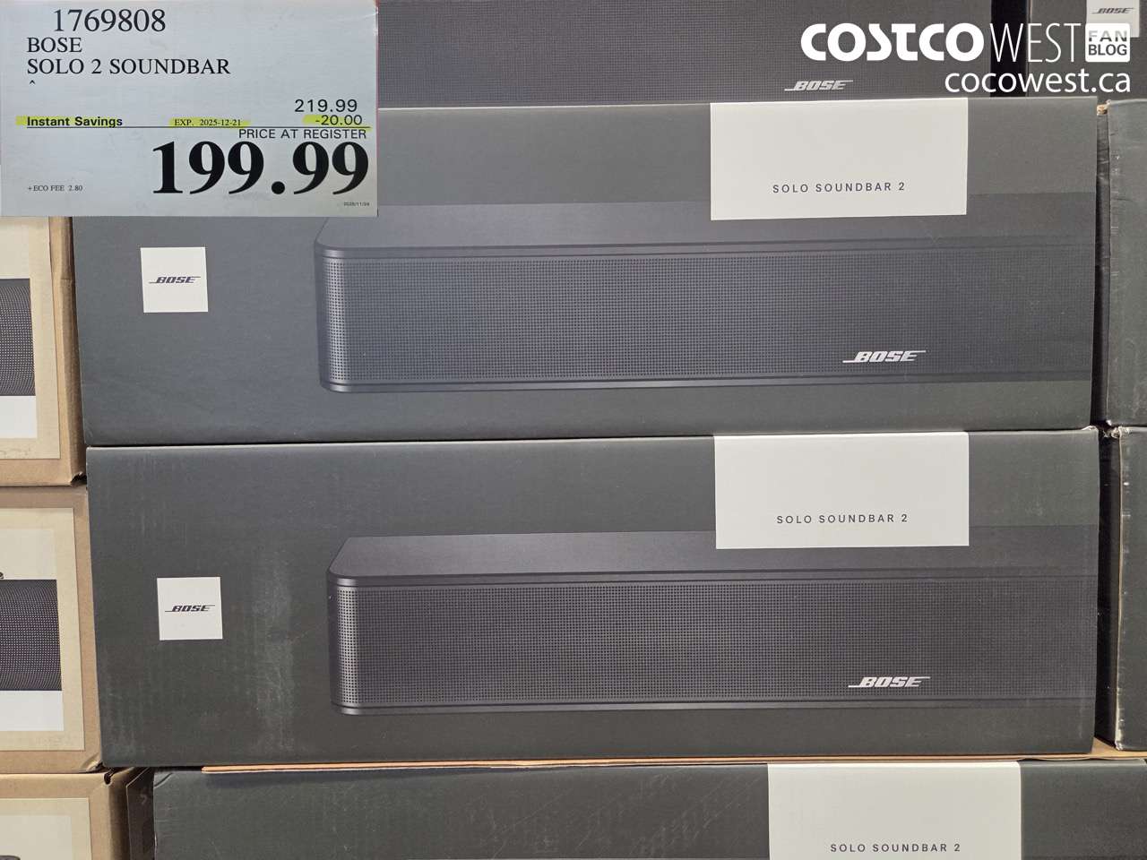 1769808 BOSE SOLO 2 SOUNDBAR ($20.00 INSTANT SAVINGS EXPIRES ON 2025-12-21) $199.99