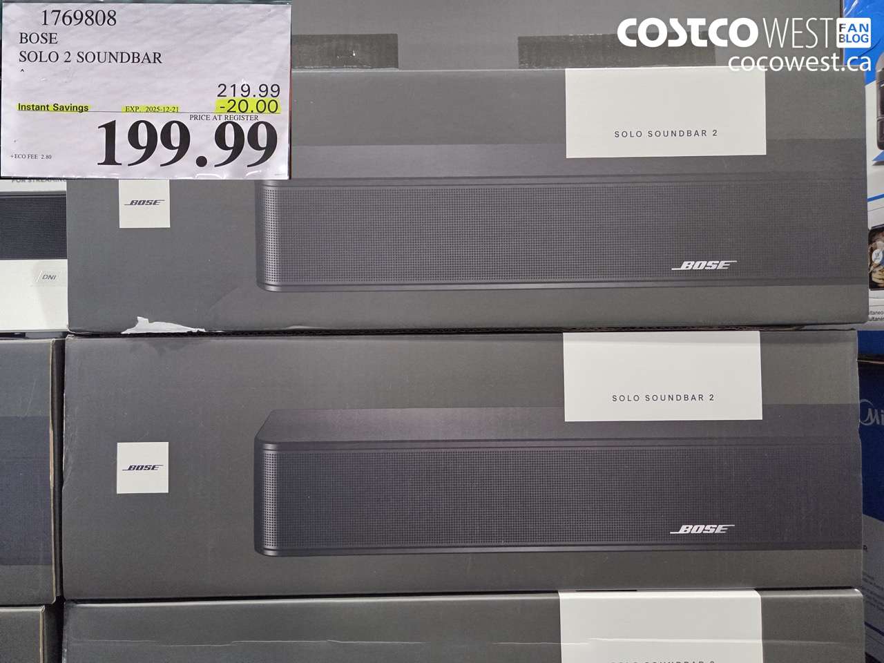 1769808 BOSE SOLO 2 SOUNDBAR ($20.00 INSTANT SAVINGS EXPIRES ON 2025-12-21) $199.99