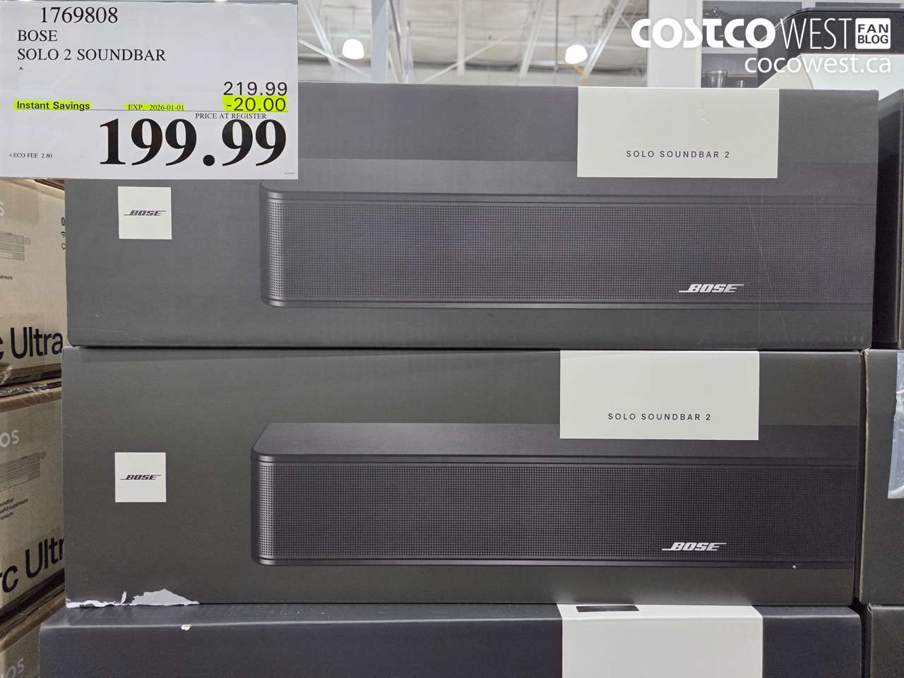 1769808 BOSE SOLO 2 SOUNDBAR ($20.00 INSTANT SAVINGS EXPIRES ON 2026-01-01) $199.99