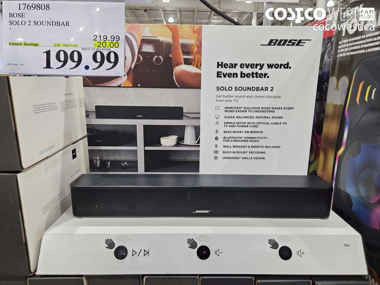 1769808 BOSE SOLO 2 SOUNDBAR ($20.00 INSTANT SAVINGS EXPIRES ON 2026-01-01) $199.99